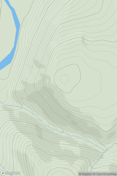 Thumbnail image for Creag Dhubh [Glen Albyn and the Monadh Liath] [NH753215] showing contour plot for surrounding peak